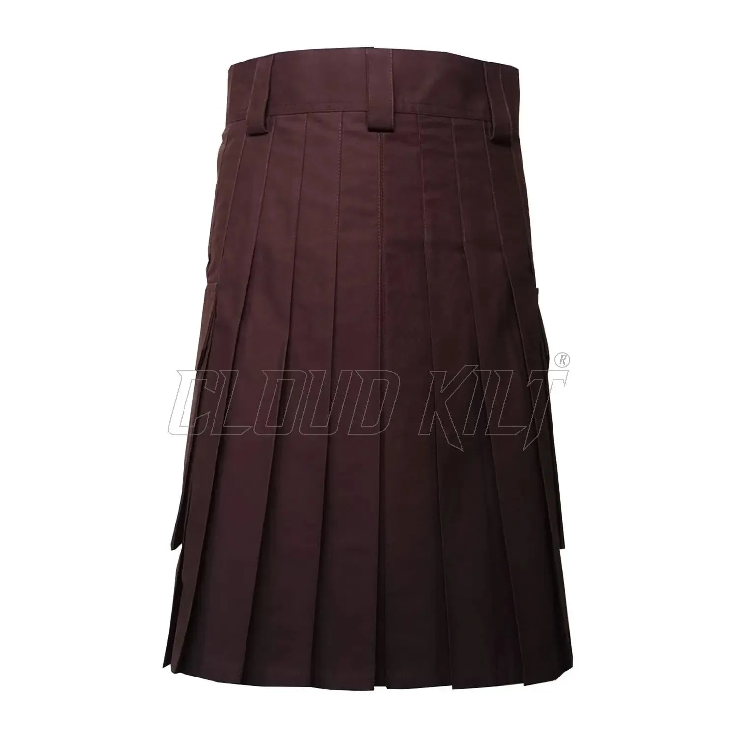 Deluxe Modern Utility Kilt With Slash and Cargo Pockets