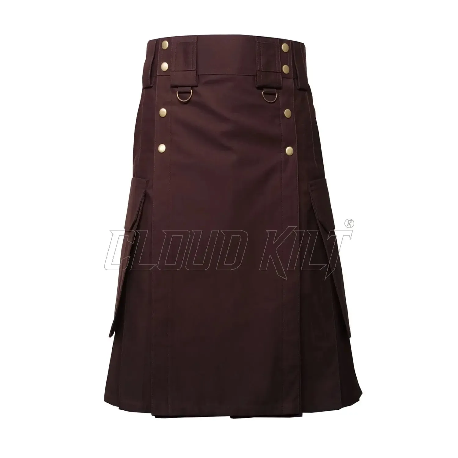 Deluxe Modern Utility Kilt With Slash and Cargo Pockets