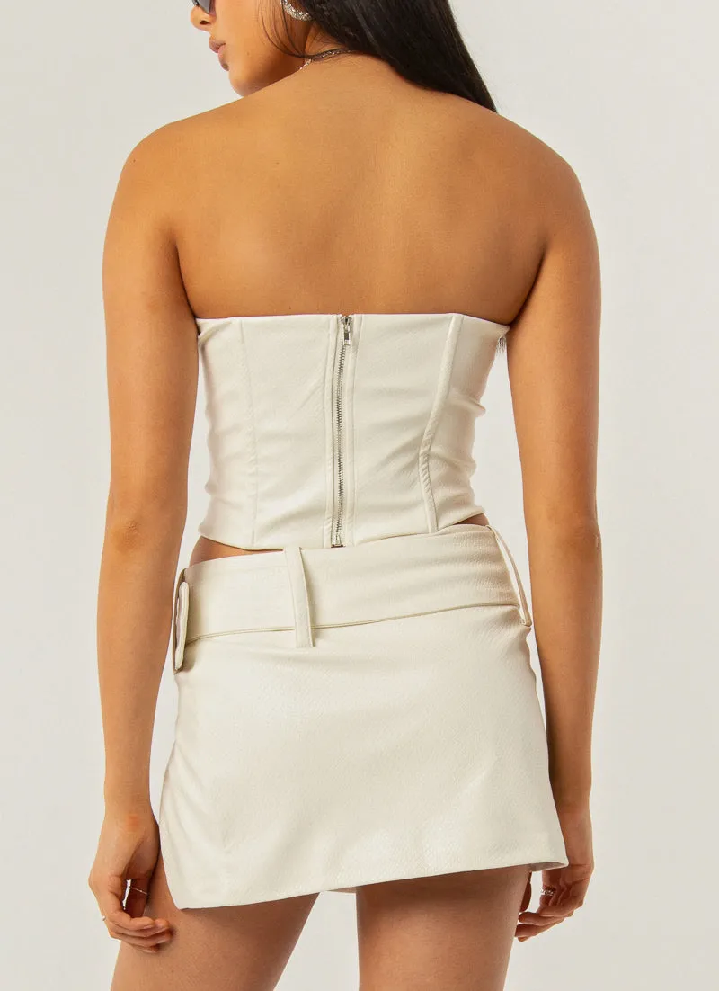 Divine Energy Bustier  - Ivory Snakeskin