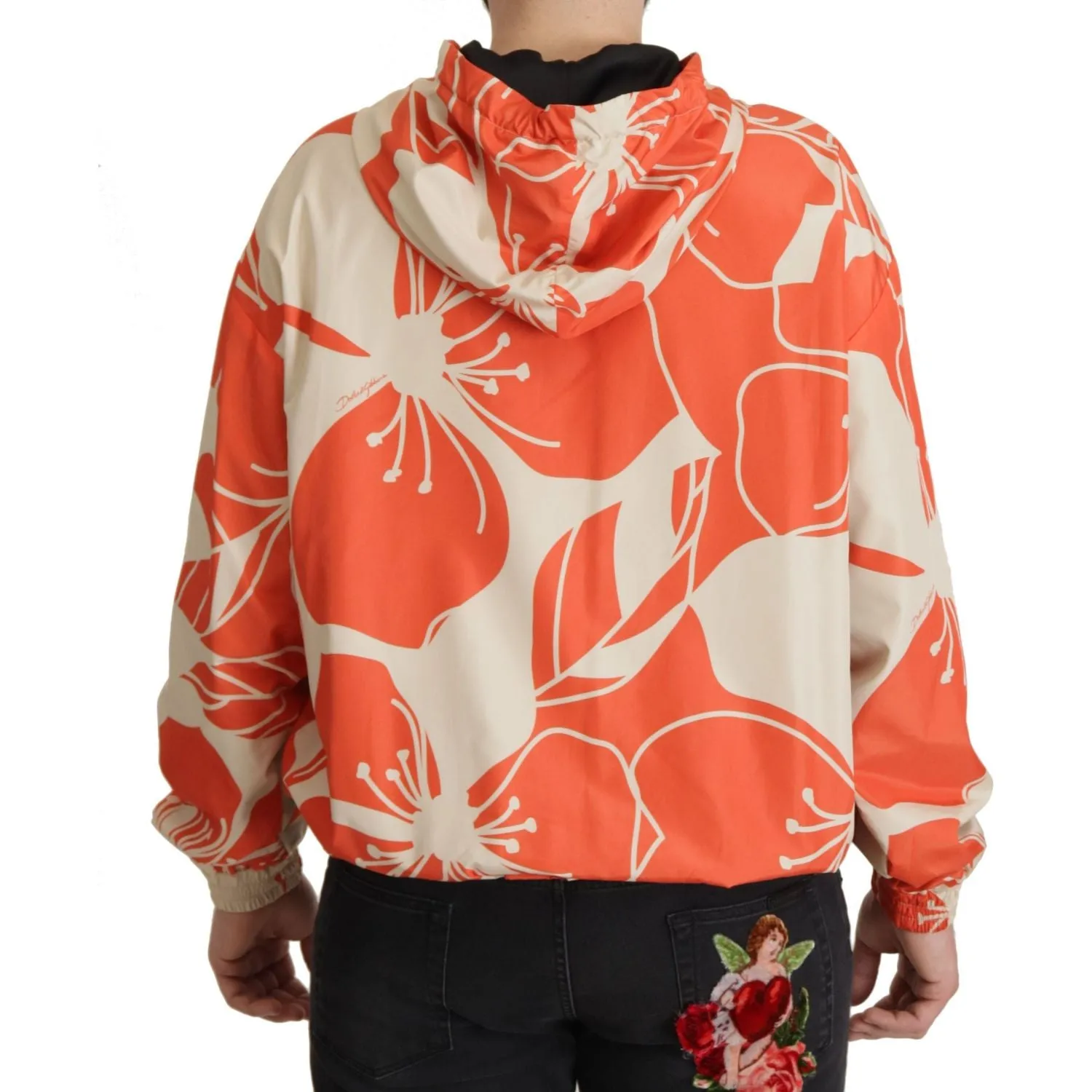 Dolce & Gabbana Elegant Floral Zip Hooded Sweater