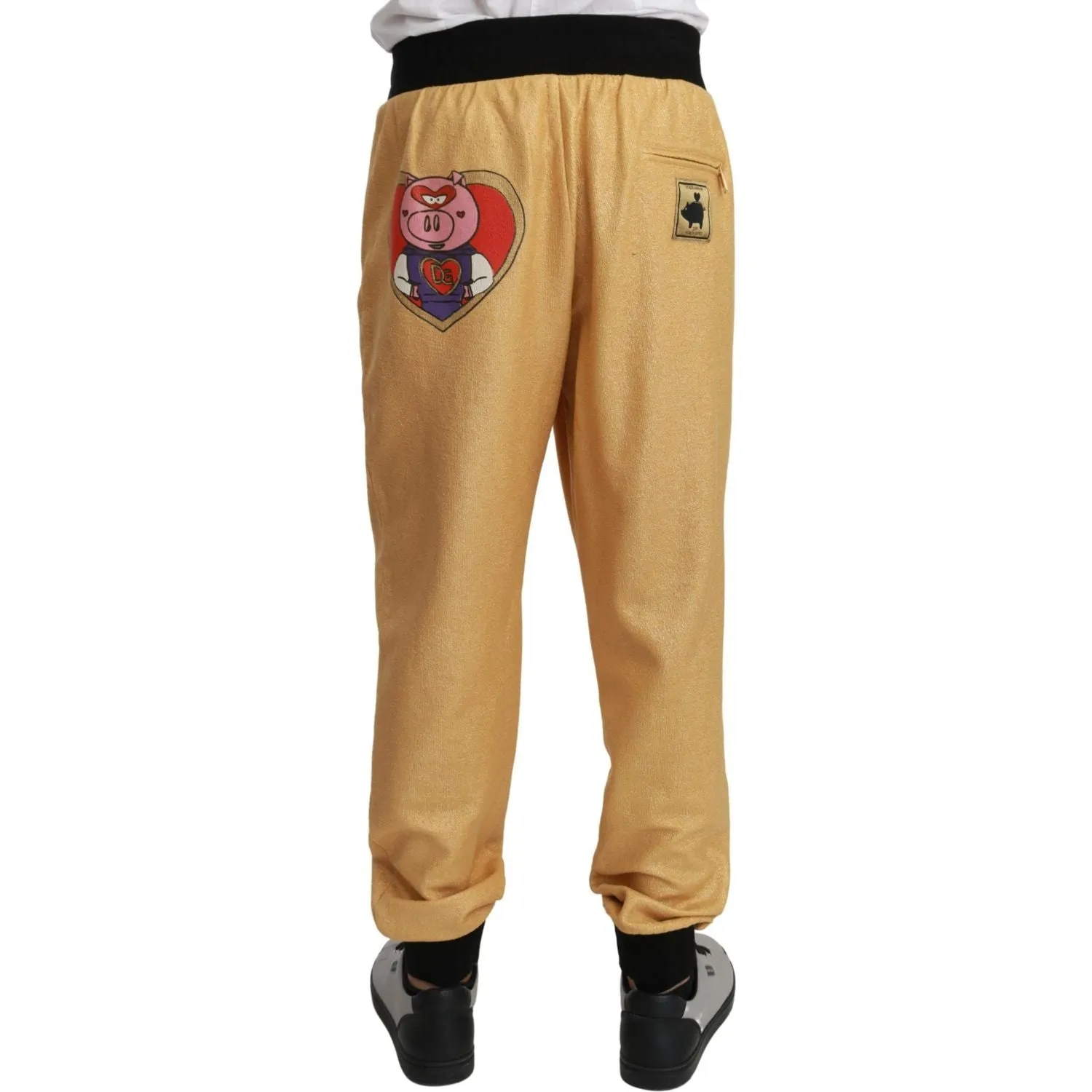 Dolce & Gabbana Elegant Gold Motif Sweatpants