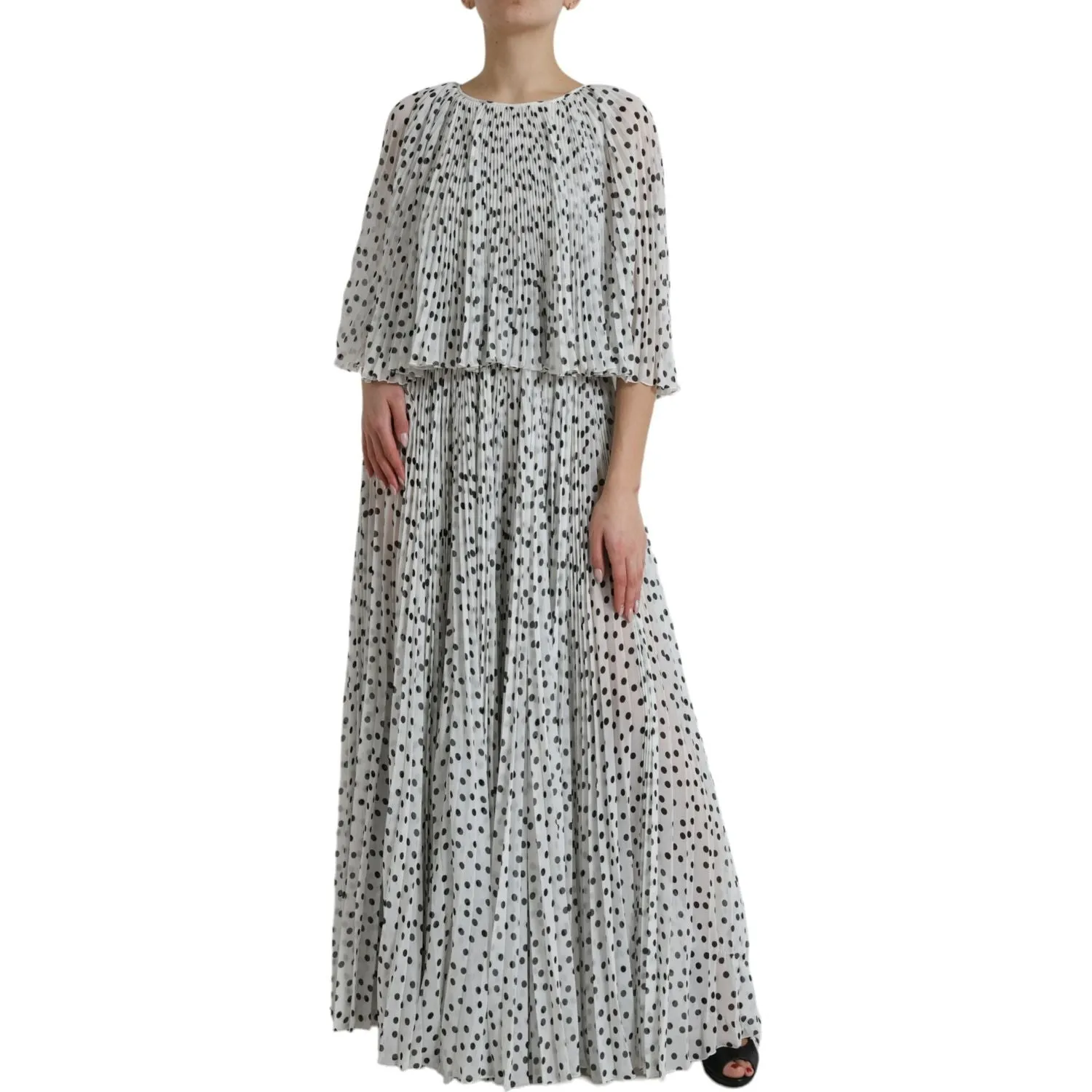 Dolce & Gabbana Elegant Polka Dots Maxi Dress