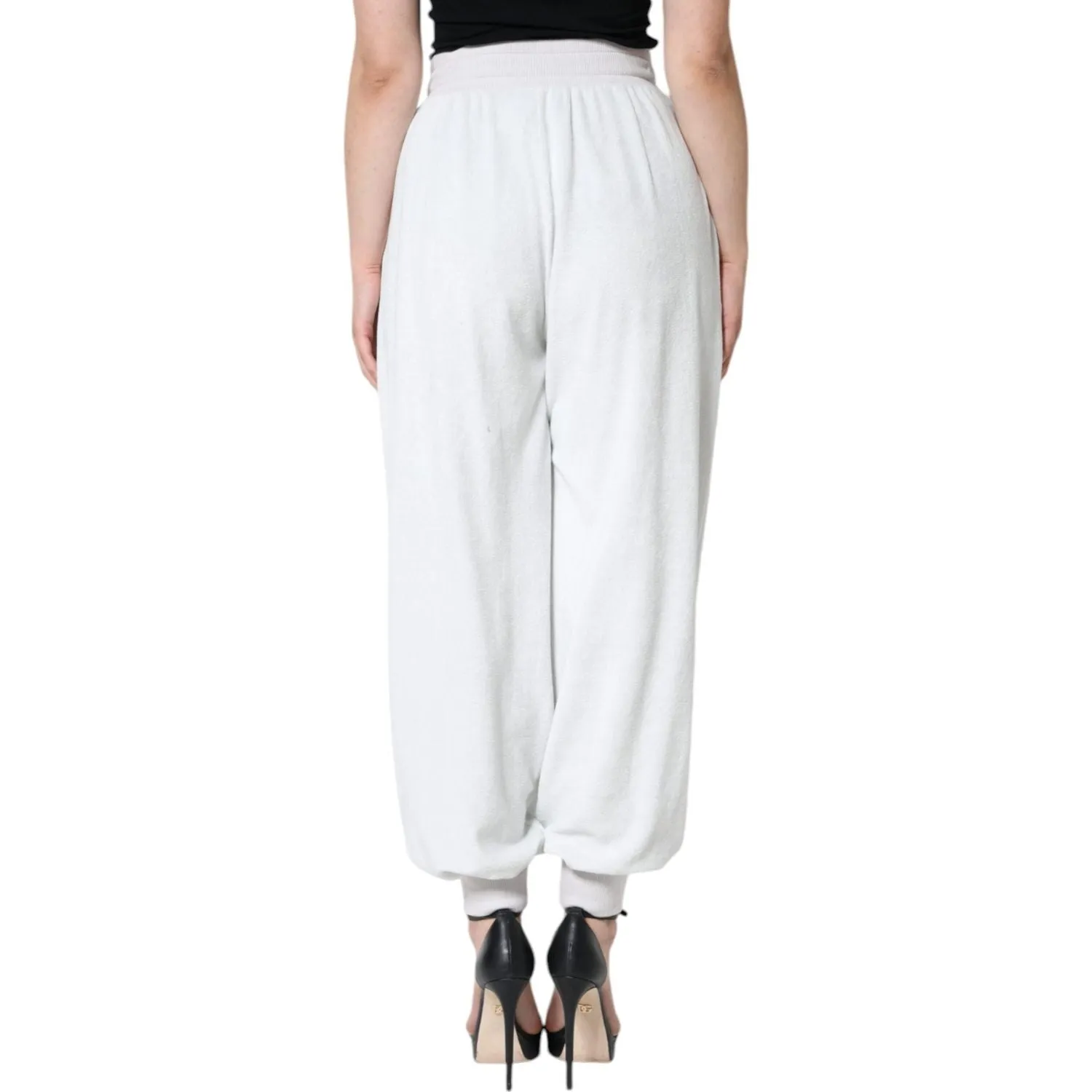 Dolce & Gabbana White Nylon Jogger Sweatpants Pants