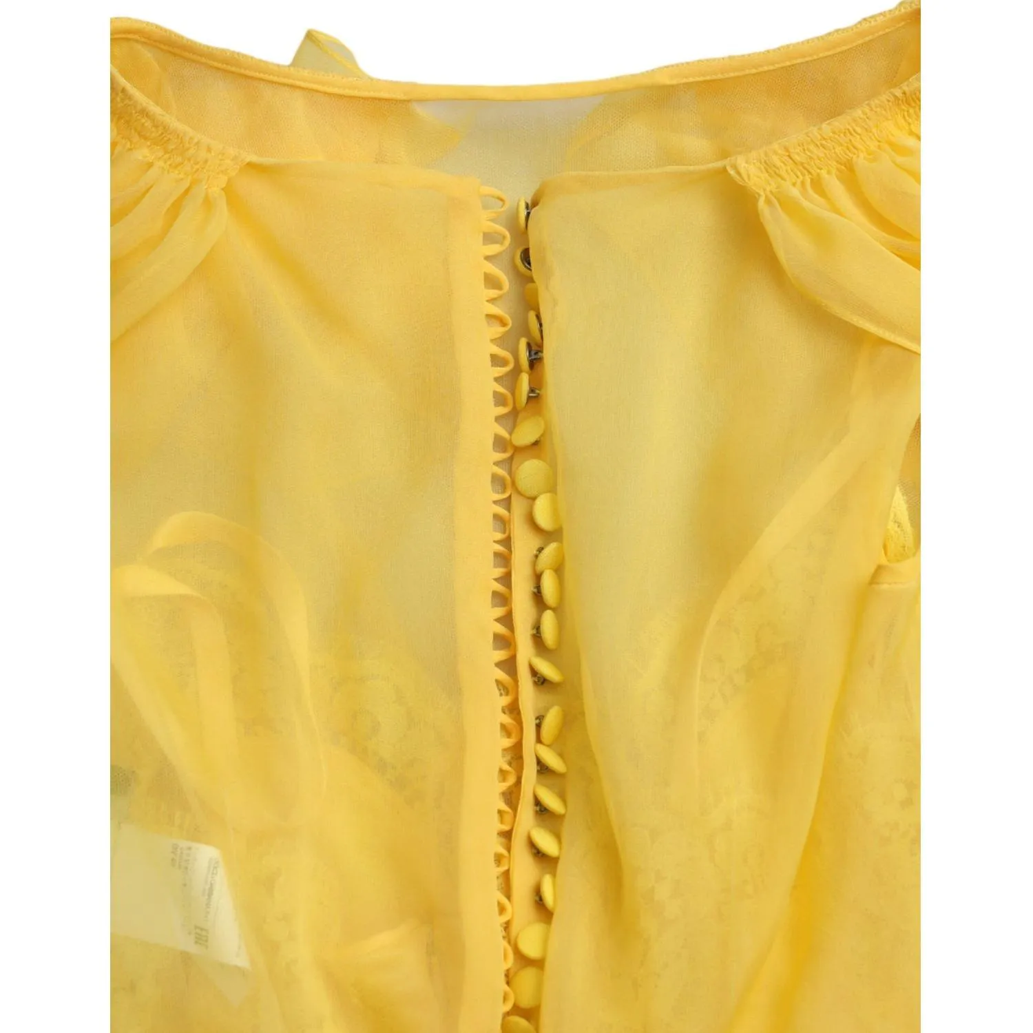 Dolce & Gabbana Yellow Silk Sheath Belted Long Maxi Dress