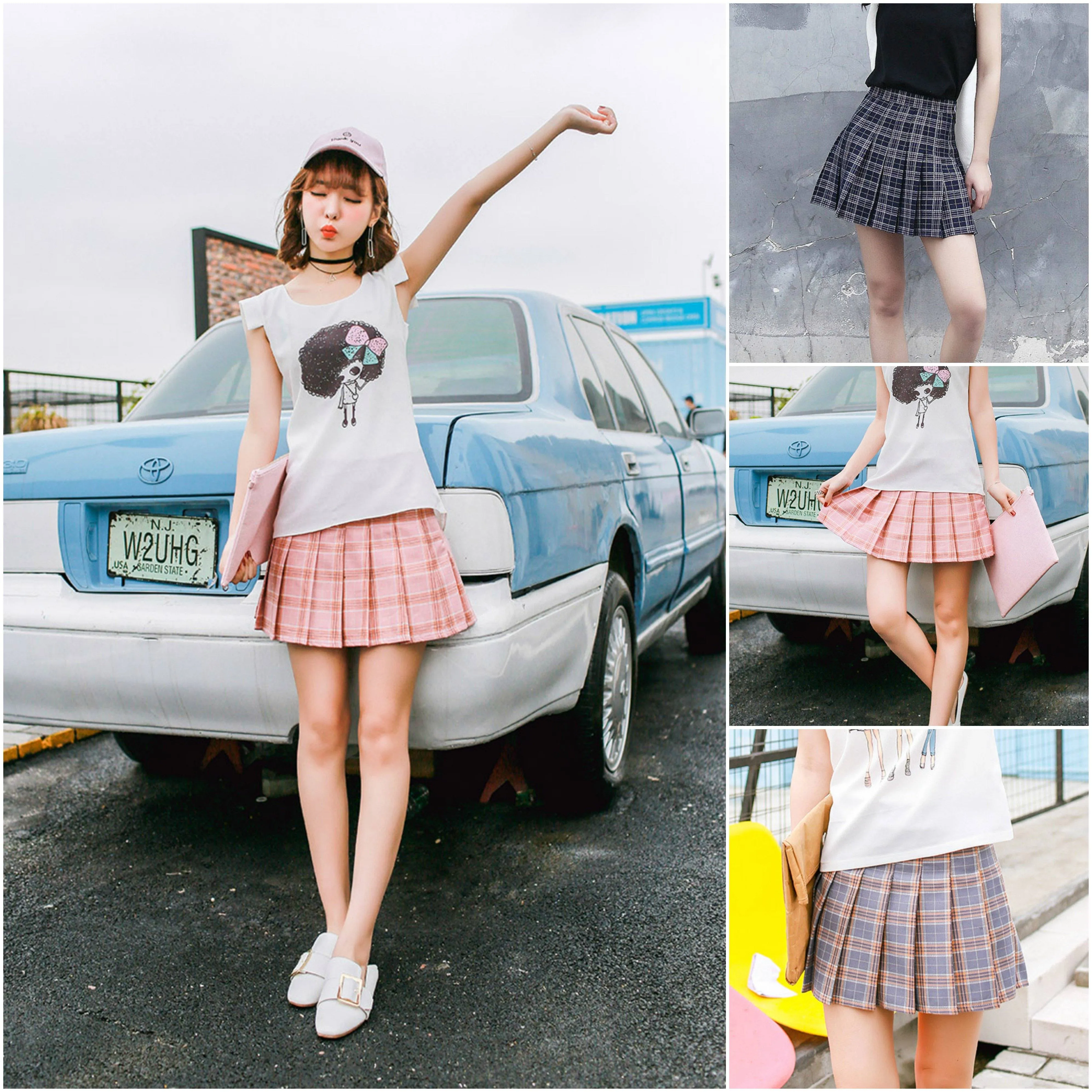 Double Color Plaid Skirt SD00628