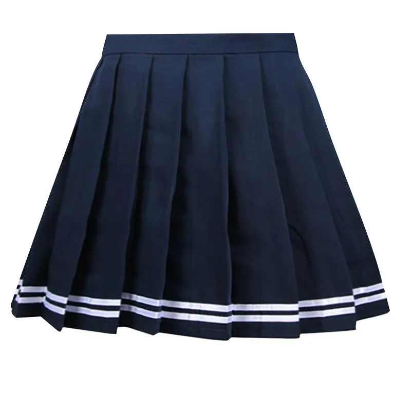 Double Striped Pleated Skirts SD01004