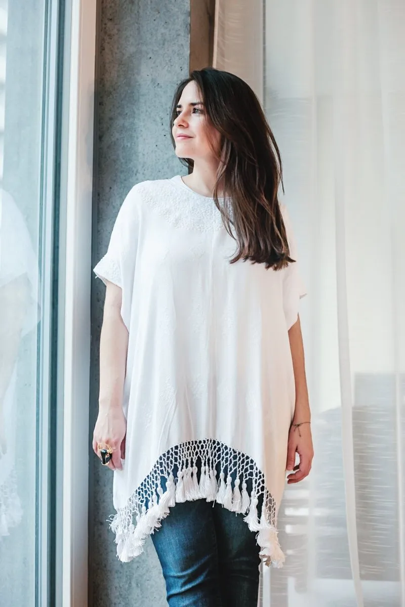 Down to Xjabelle - White Huipil Tunic