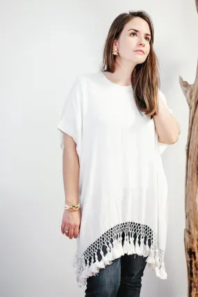 Down to Xjabelle - White Huipil Tunic