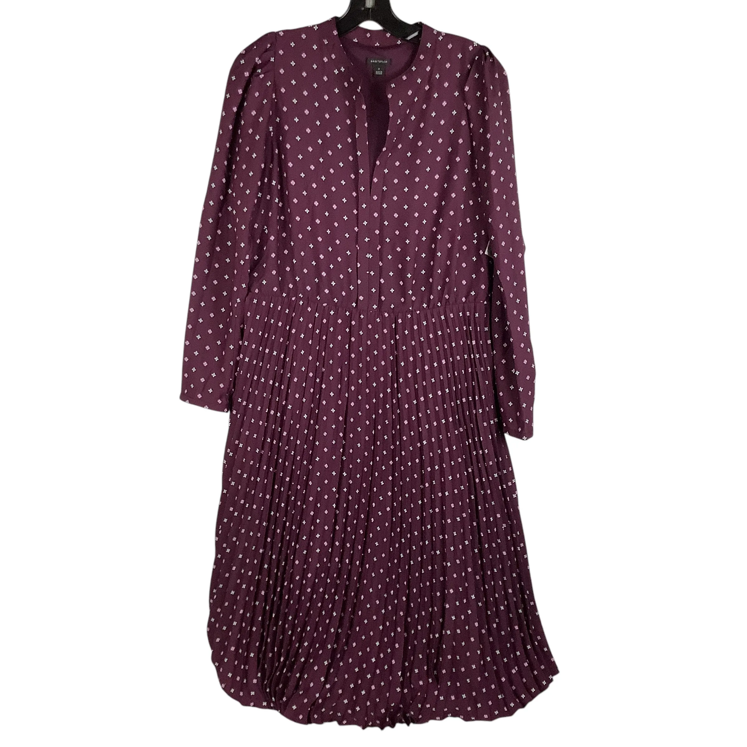 Dress Casual Maxi By Ann Taylor In Purple, Size: 8