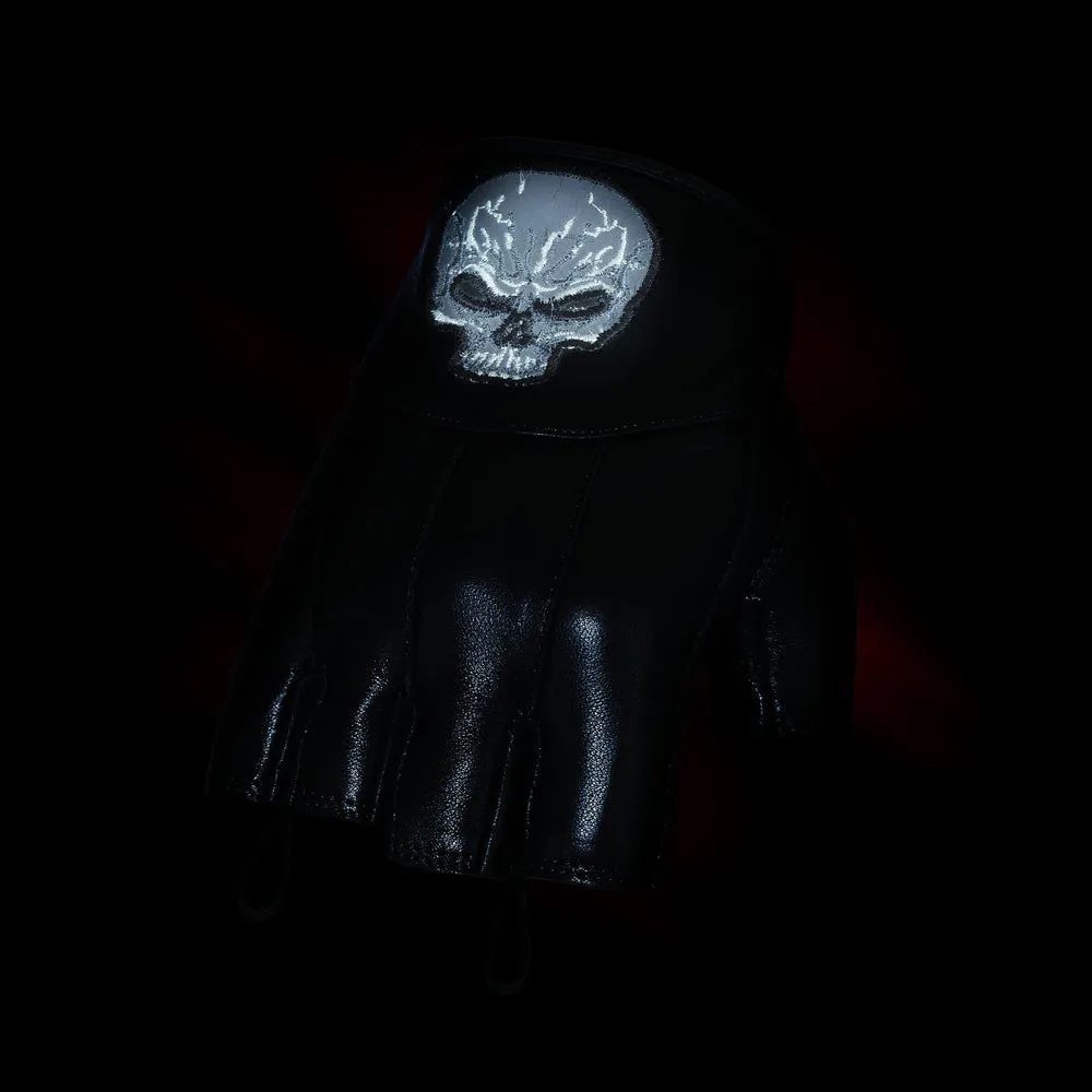 DS98 Reflective Skull Fingerless Glove