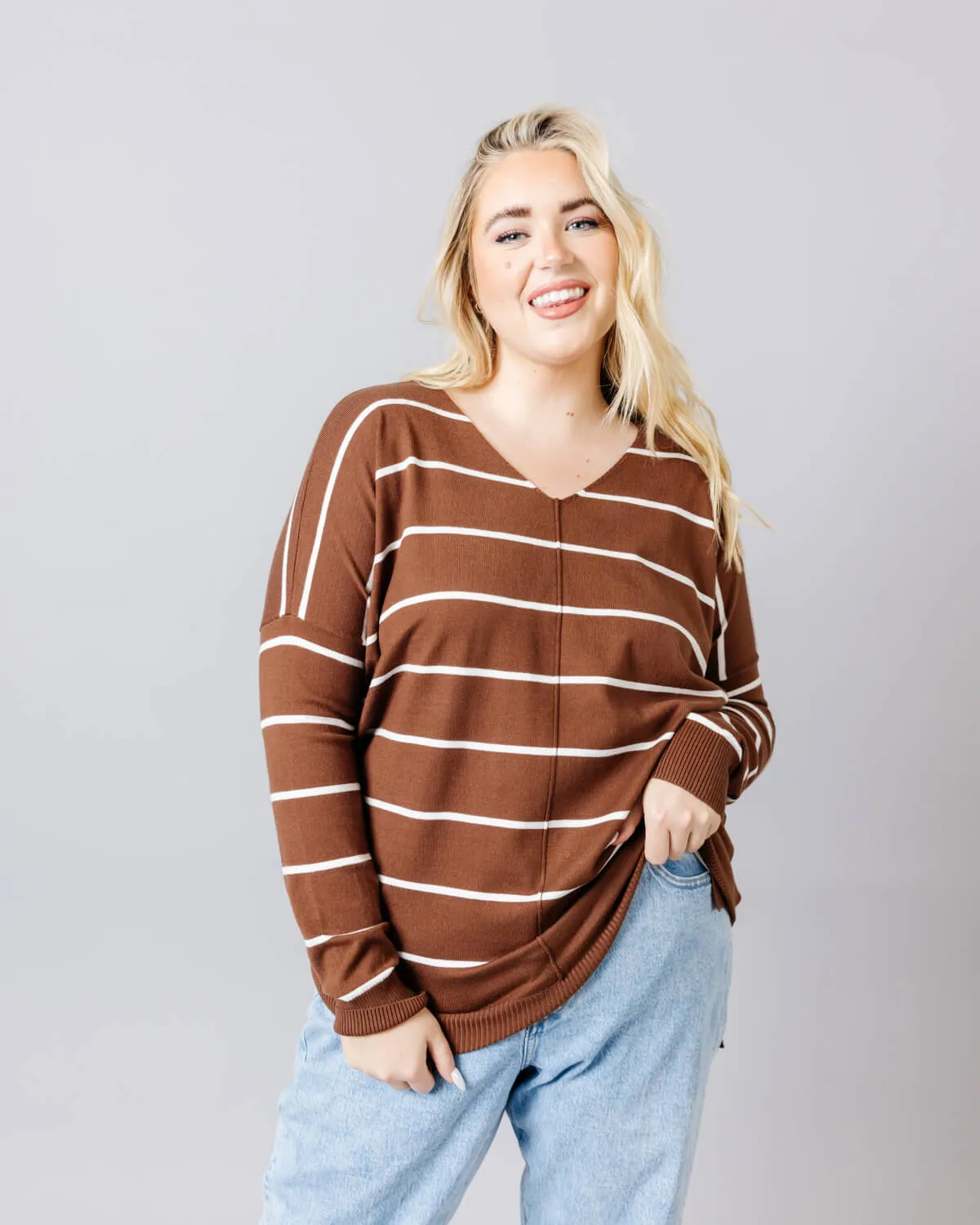 Emmy Striped Pullover Sweater | M/L - L/XL