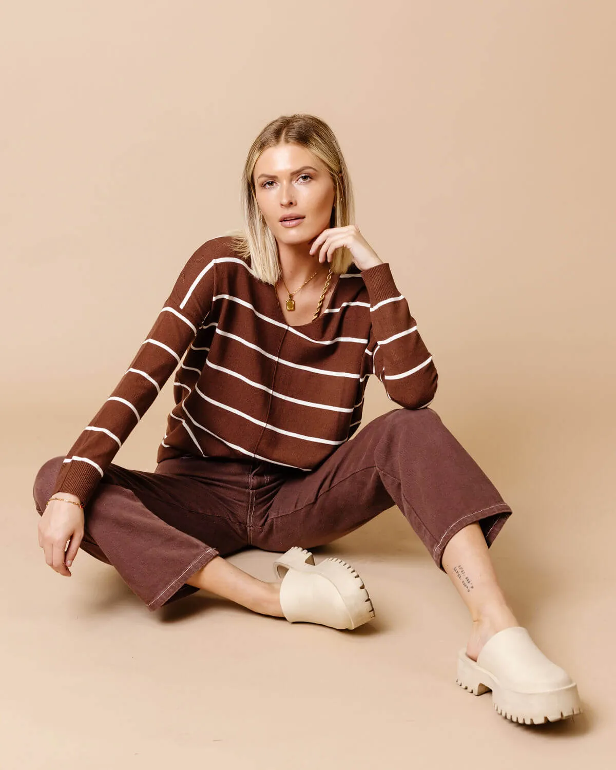 Emmy Striped Pullover Sweater | M/L - L/XL