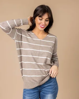 Emmy Striped Pullover Sweater | M/L - L/XL