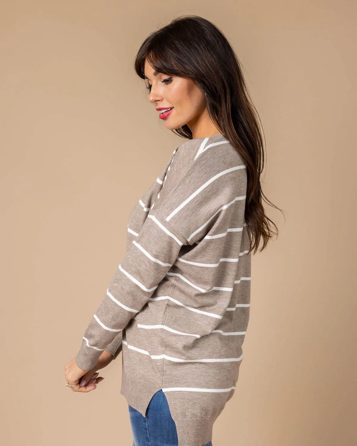 Emmy Striped Pullover Sweater | M/L - L/XL