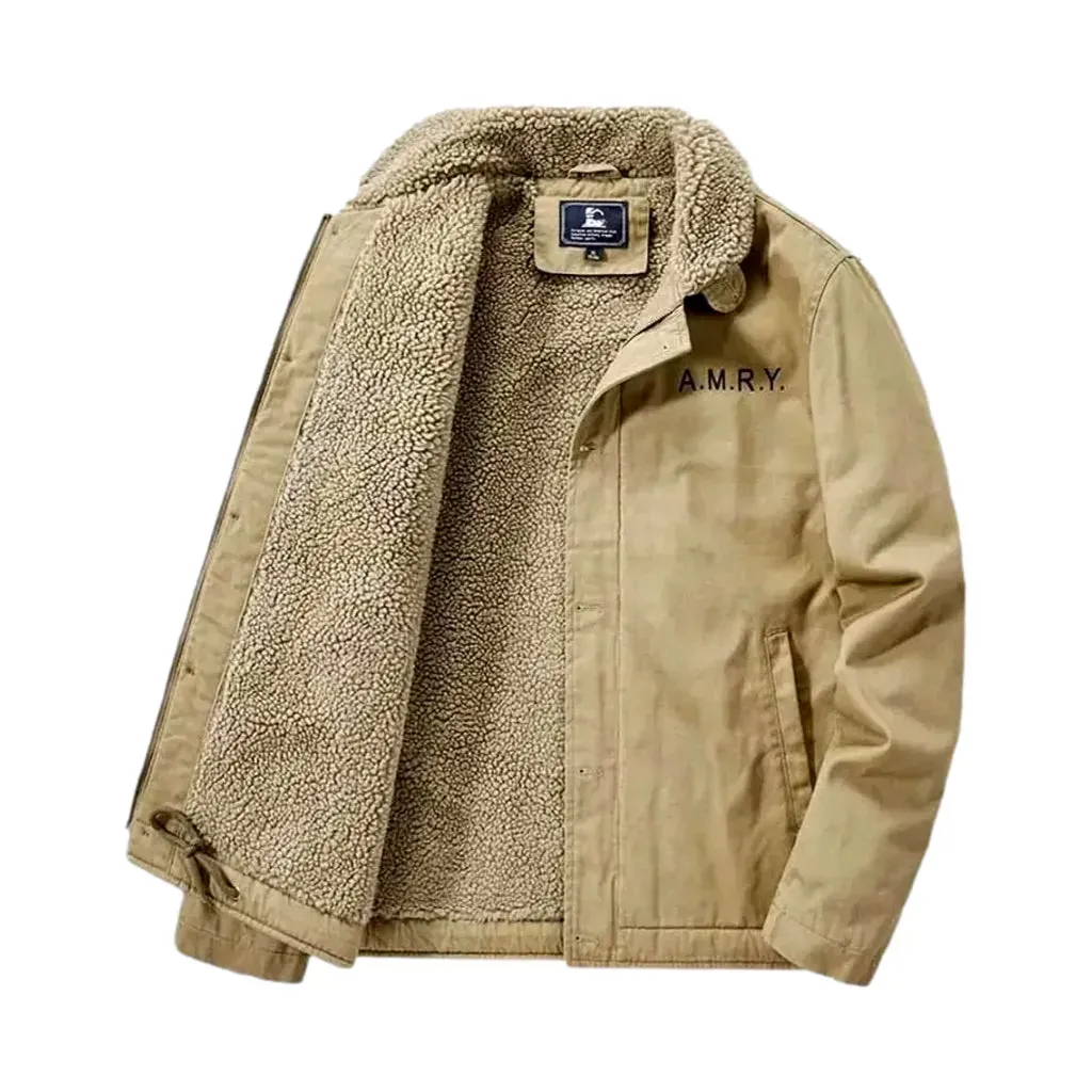 Fashionable men's sherpa coat