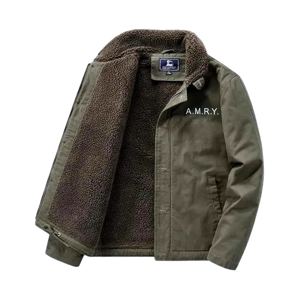 Fashionable men's sherpa coat