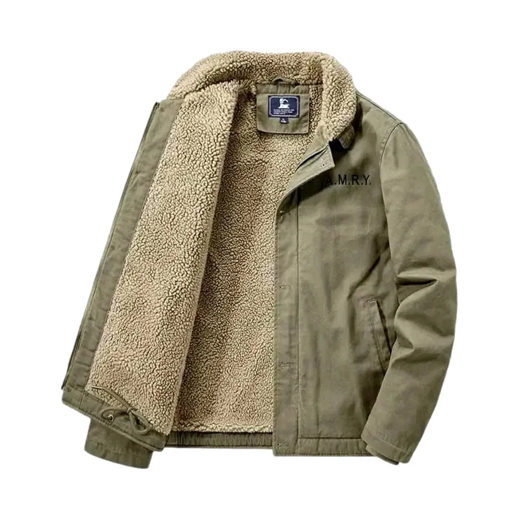 Fashionable men's sherpa coat