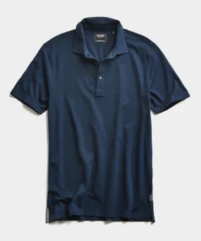 Fine Pique Polo in Navy