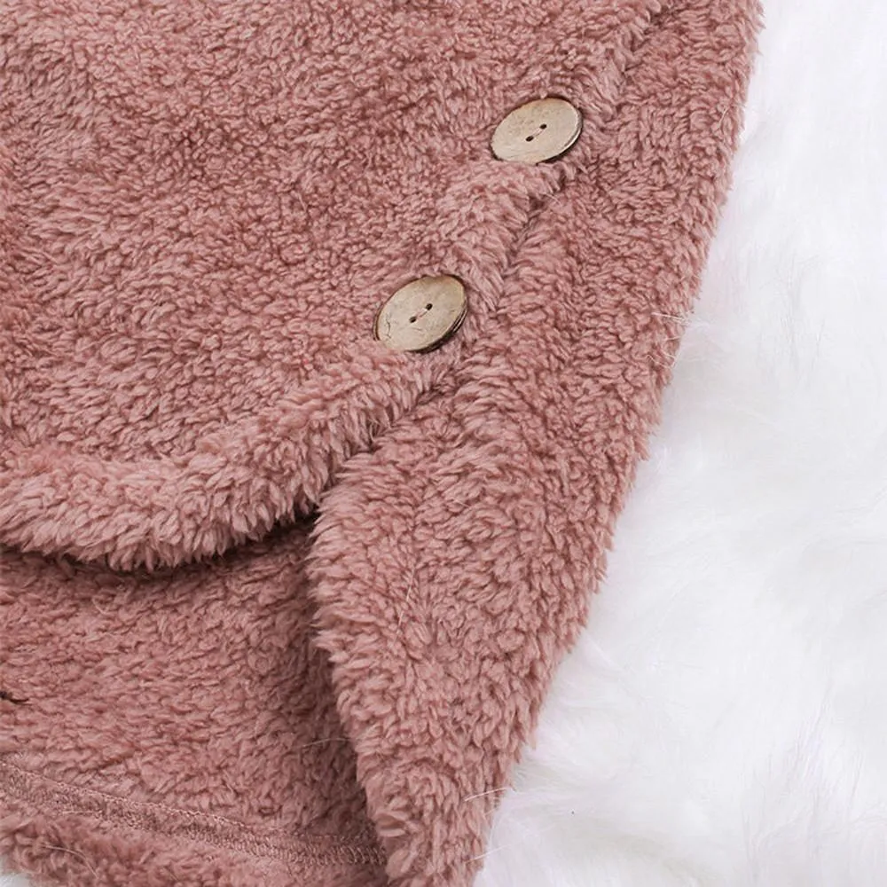 Fluffy Hooded Pullover Loose Sweater