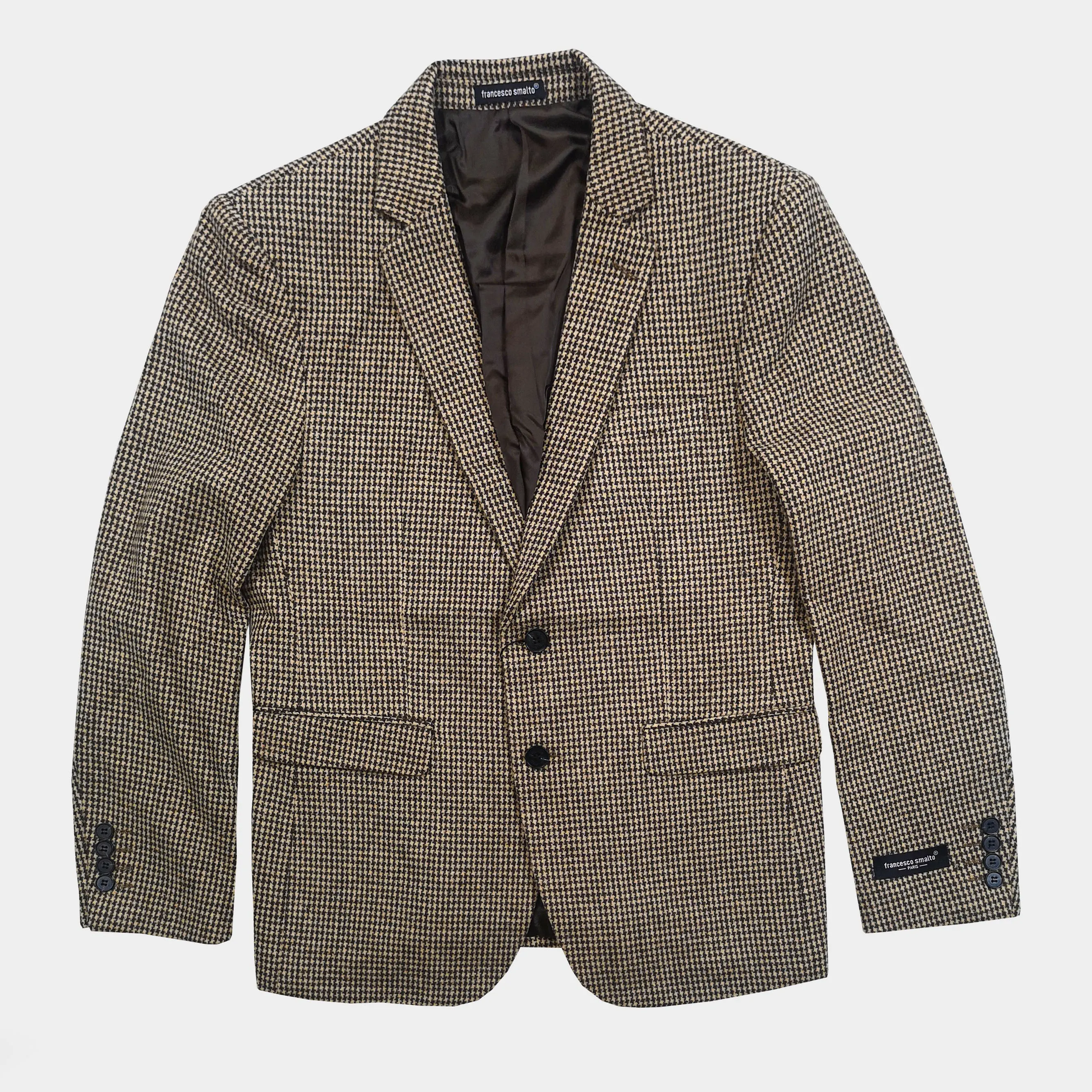 Francesco Smalto Brown Check Sports Jacket