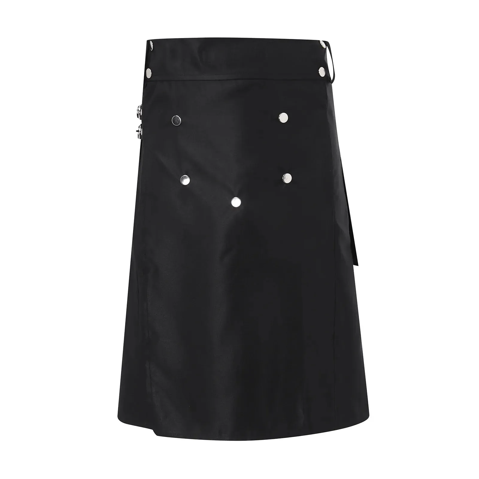 Funki Buys | Skirts | Men's Black Pleated Gothic Kilt | Cargo Skirt