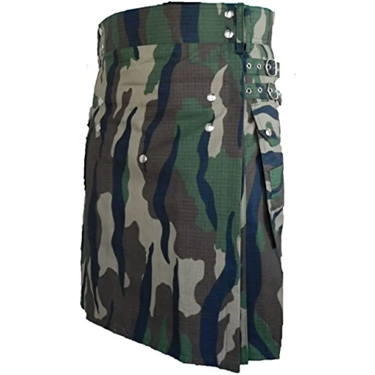 Funki Buys | Skirts | Men's Gothic Camouflage Green Utility Kilt