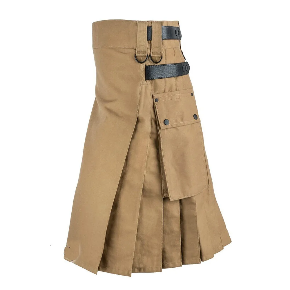 Funki Buys | Skirts | Men's Gothic Punk Pleated Cargo Utility Kilts