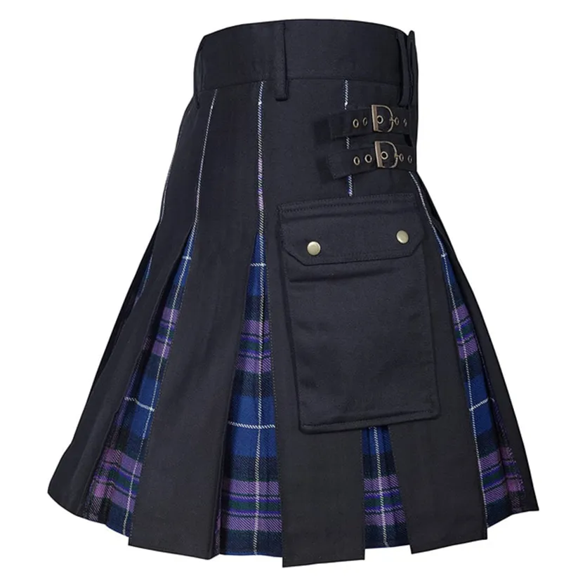 Funki Buys | Skirts | Men's Modern Gothic Punk Plaid Pleated Kilt