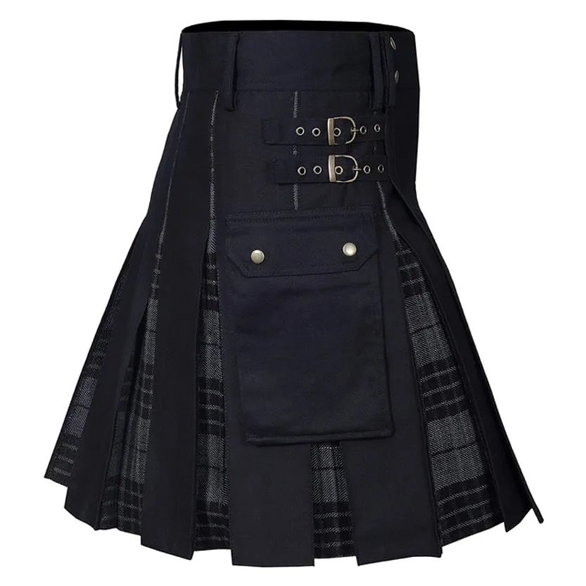 Funki Buys | Skirts | Men's Modern Gothic Punk Plaid Pleated Kilt