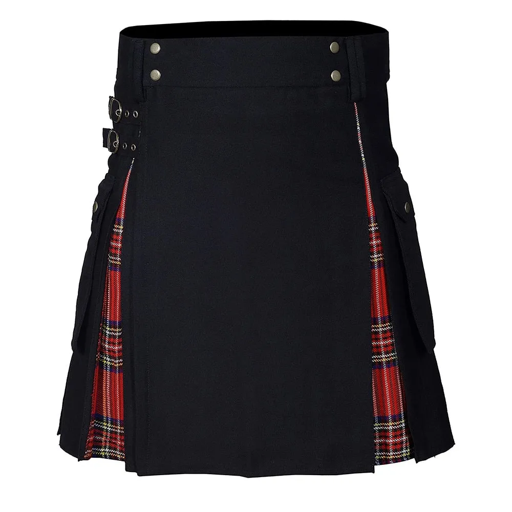 Funki Buys | Skirts | Men's Modern Gothic Punk Plaid Pleated Kilt