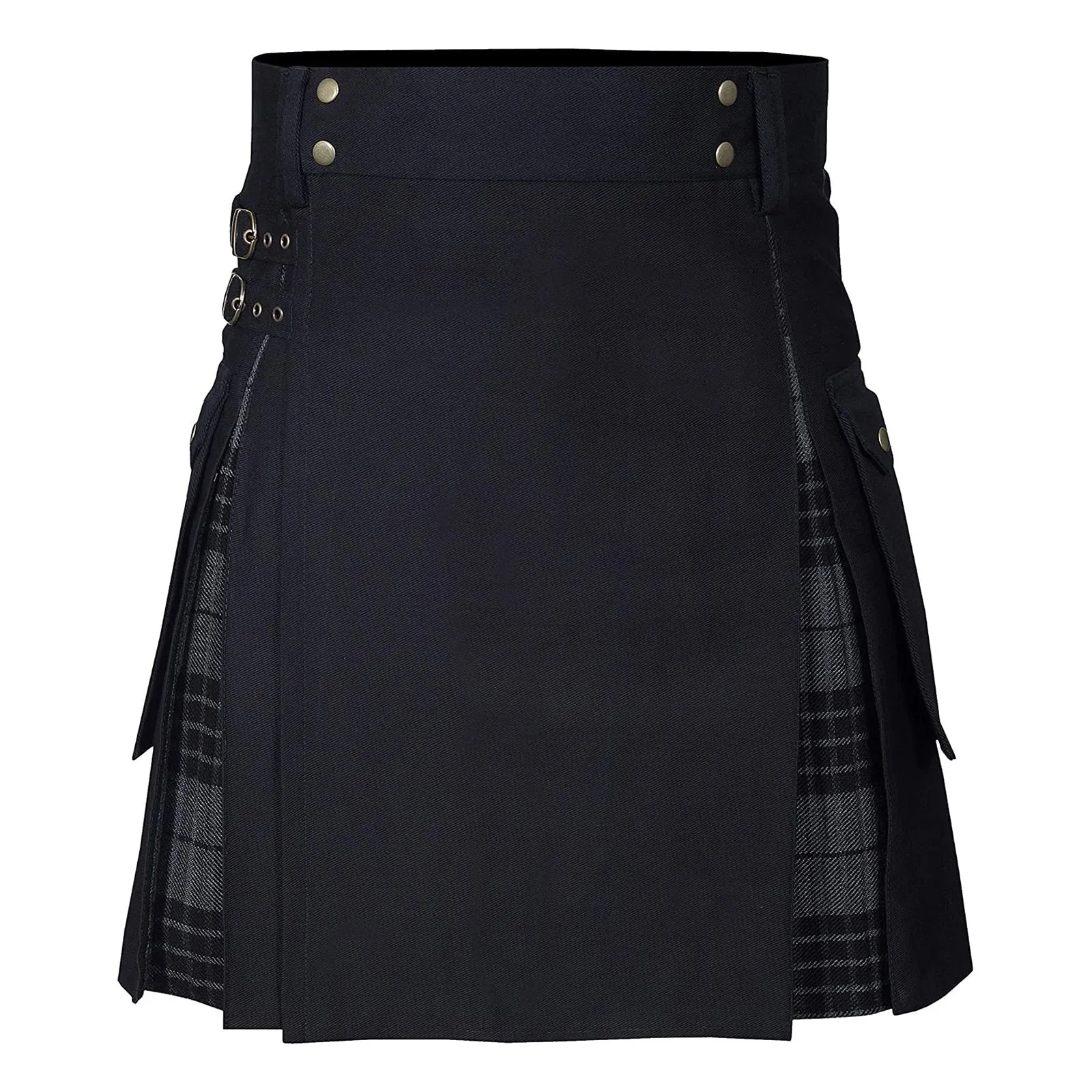 Funki Buys | Skirts | Men's Modern Gothic Punk Plaid Pleated Kilt