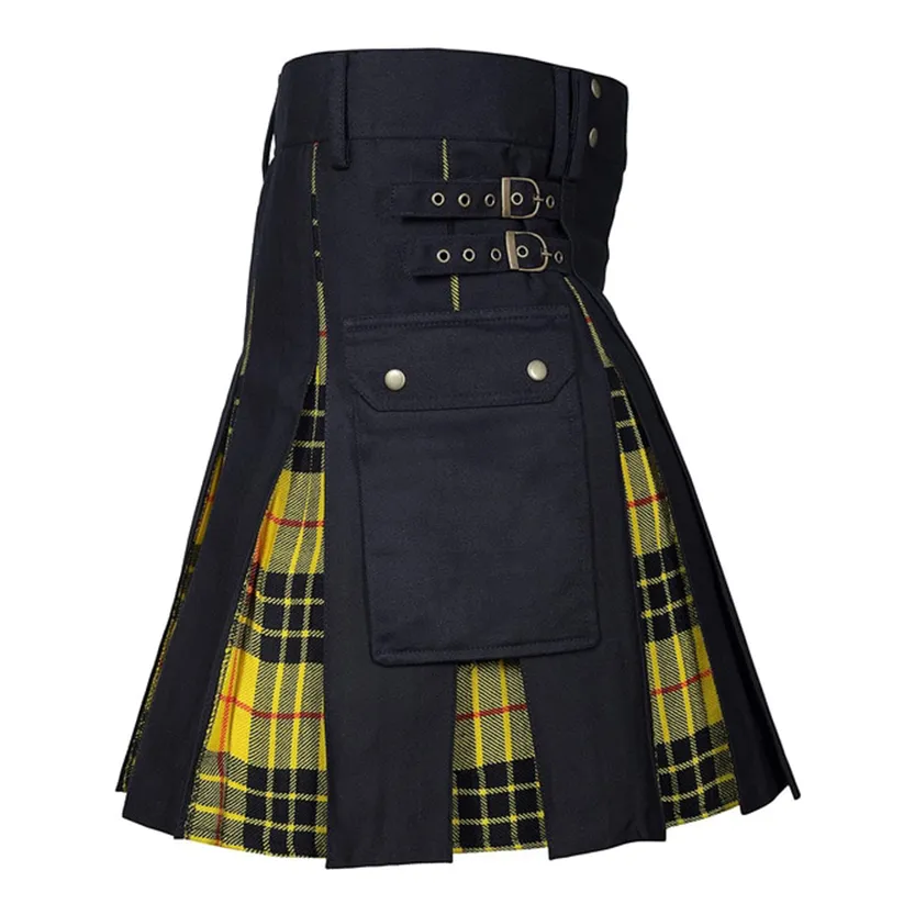 Funki Buys | Skirts | Men's Modern Gothic Punk Plaid Pleated Kilt