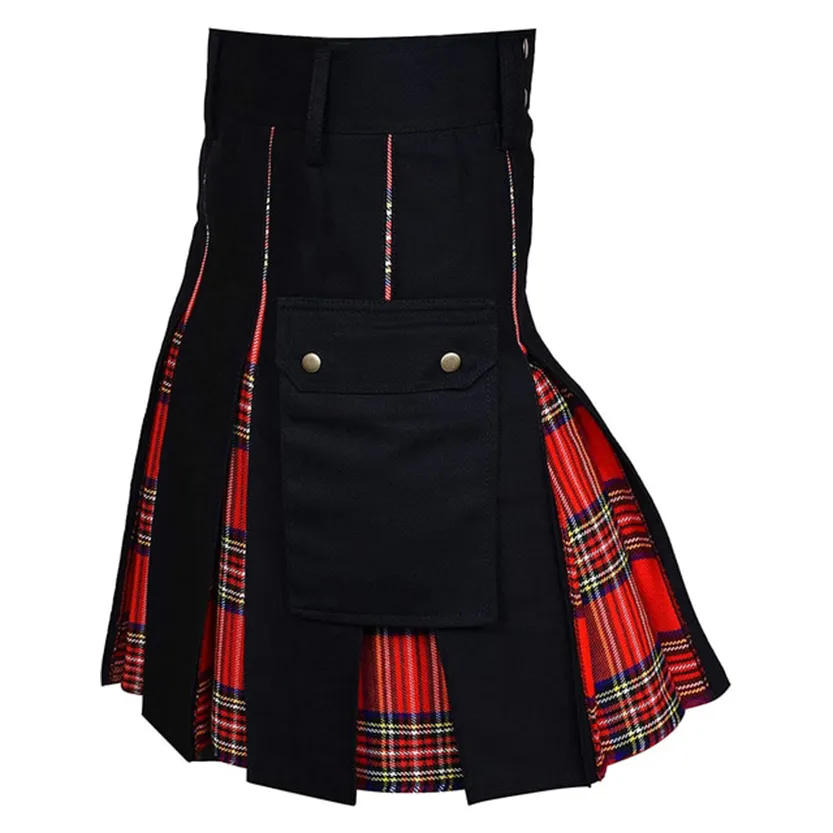 Funki Buys | Skirts | Men's Modern Gothic Punk Plaid Pleated Kilt