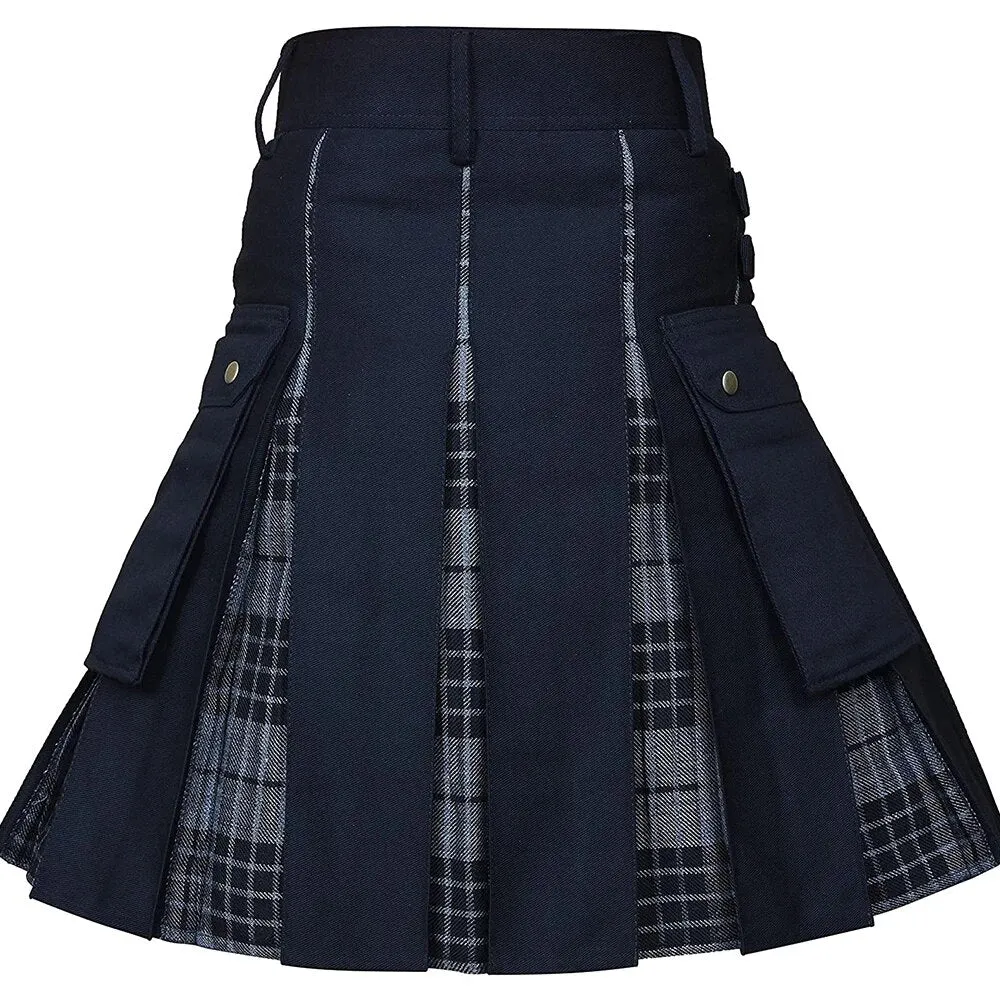 Funki Buys | Skirts | Men's Modern Gothic Punk Plaid Pleated Kilt