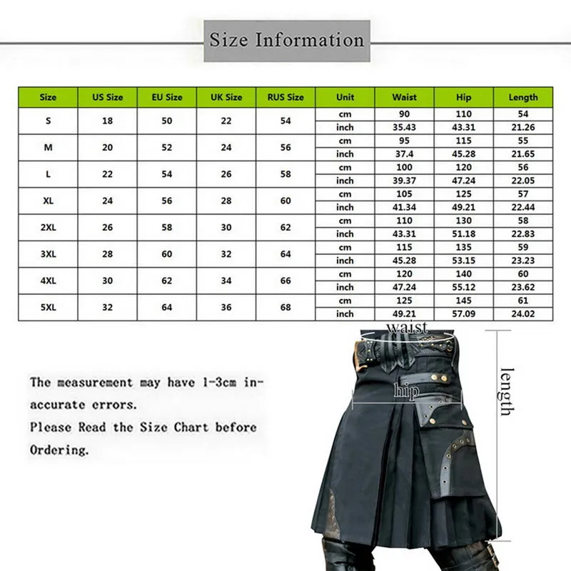 Funki Buys | Skirts | Men's Steampunk Cosplay Larp Utility Kilts