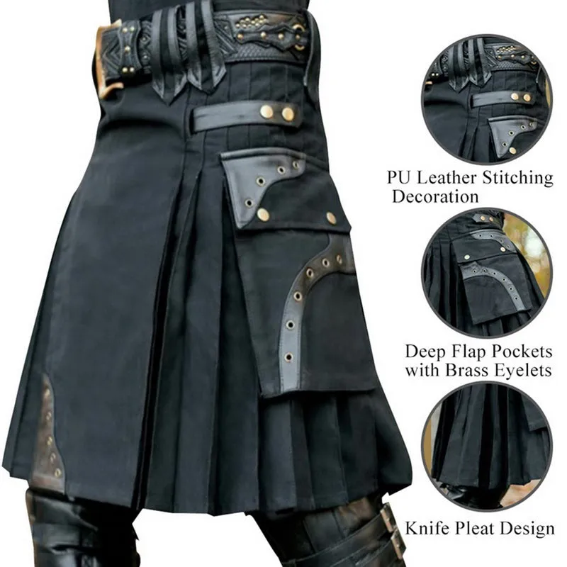 Funki Buys | Skirts | Men's Steampunk Cosplay Larp Utility Kilts