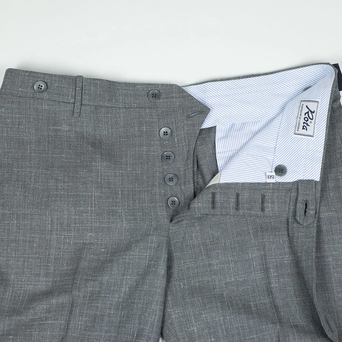 Grey wool/silk/linen trousers