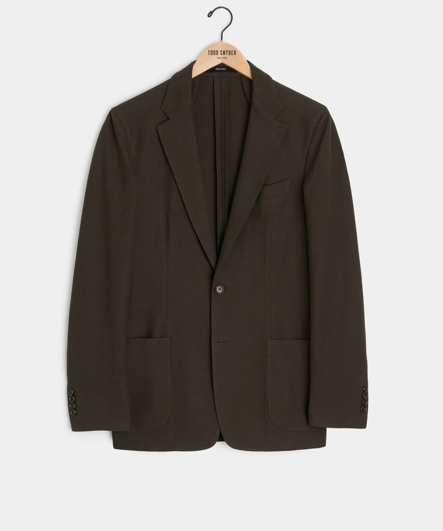 Italian Knit Sport Coat in Espresso Bean