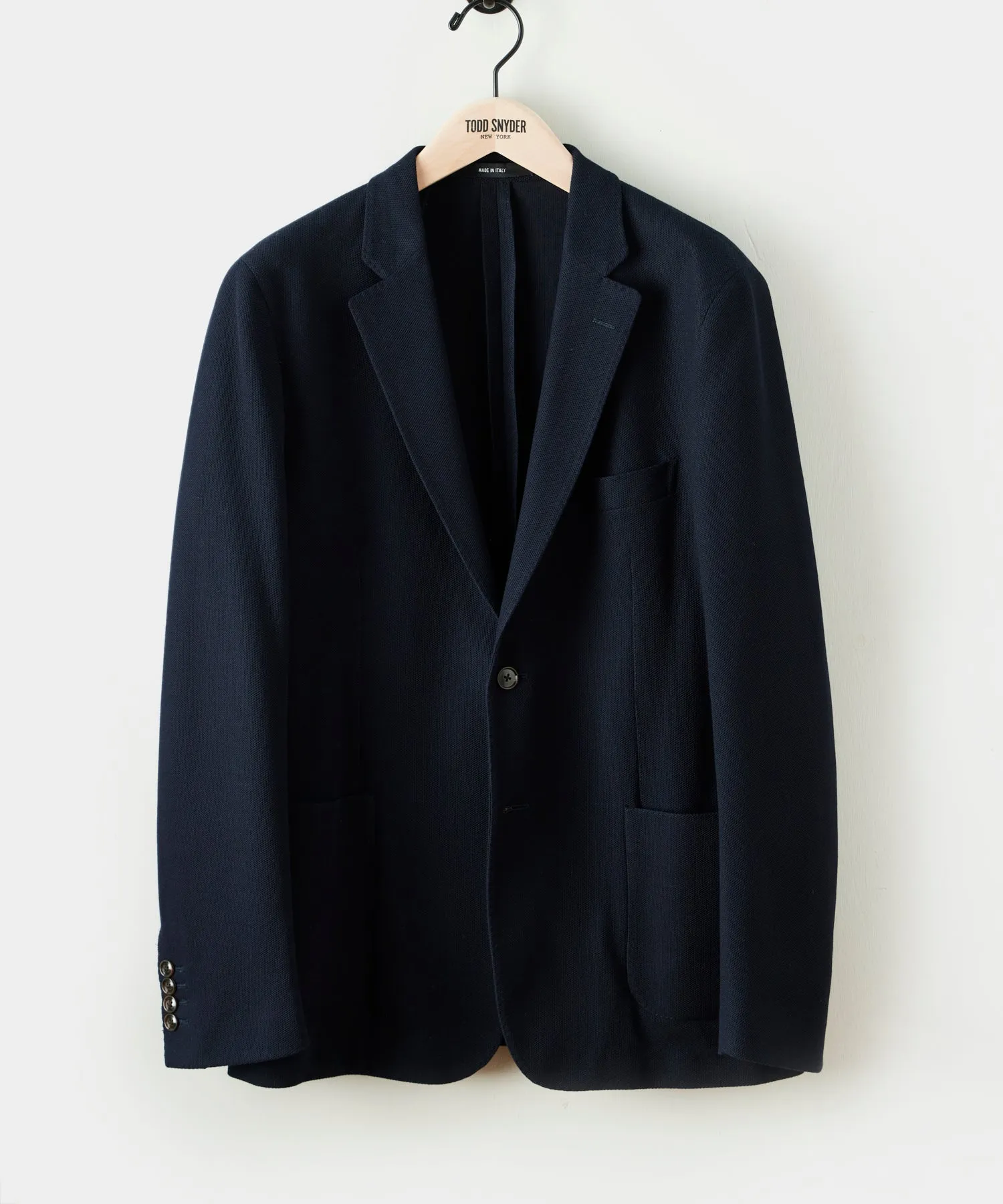 Italian Knit Sport Coat in Navy