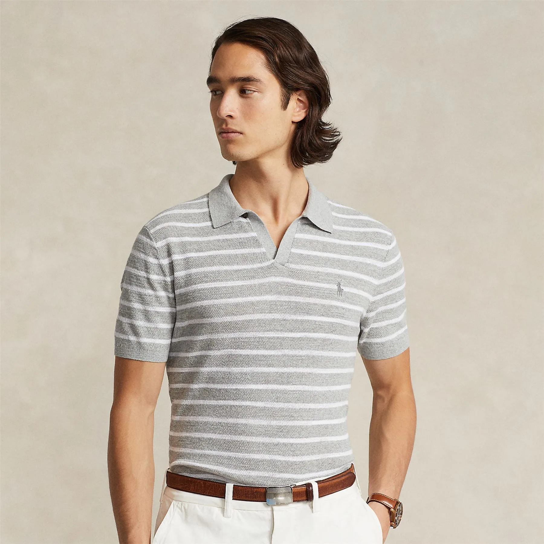 Johnny Collar Polo Andover Heather Combo - SS24