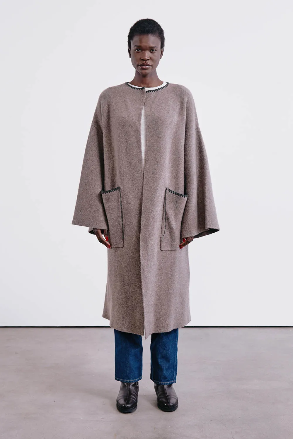 Kerrington Wool Cashmere Coat Brownstone