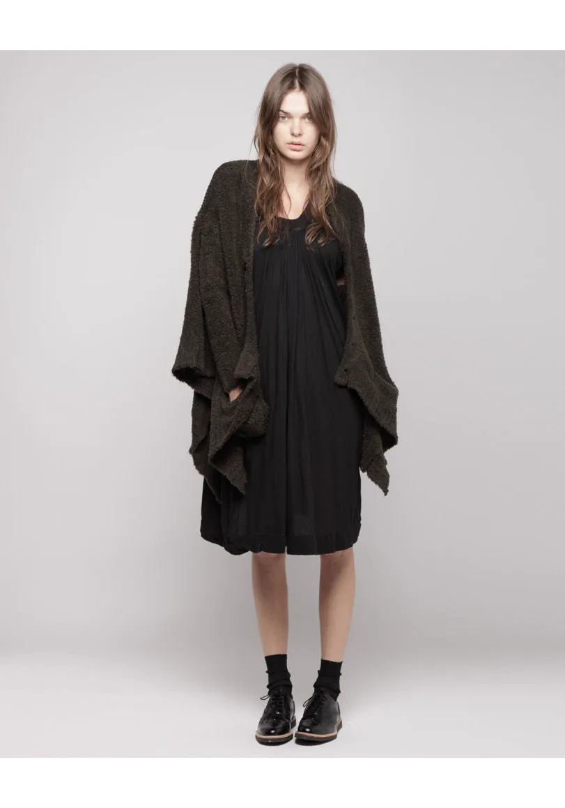 Knit Coat w/ Asymmetrical Hem