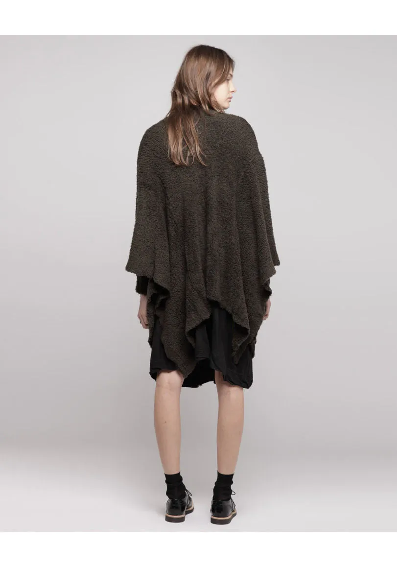 Knit Coat w/ Asymmetrical Hem