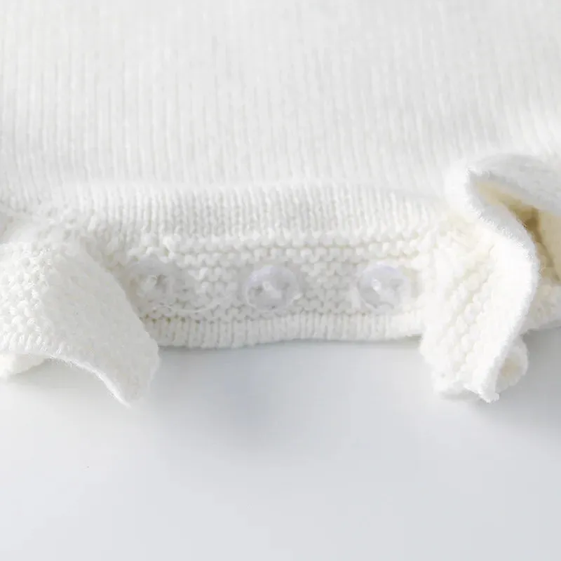 Knitted Baby Romper Newborn Autumn Winter Baby Boy Girl Clothes Infant Cardigan Sweater Romper Jumpsuit Cotton Toddler Outfits