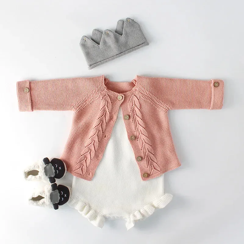 Knitted Baby Romper Newborn Autumn Winter Baby Boy Girl Clothes Infant Cardigan Sweater Romper Jumpsuit Cotton Toddler Outfits