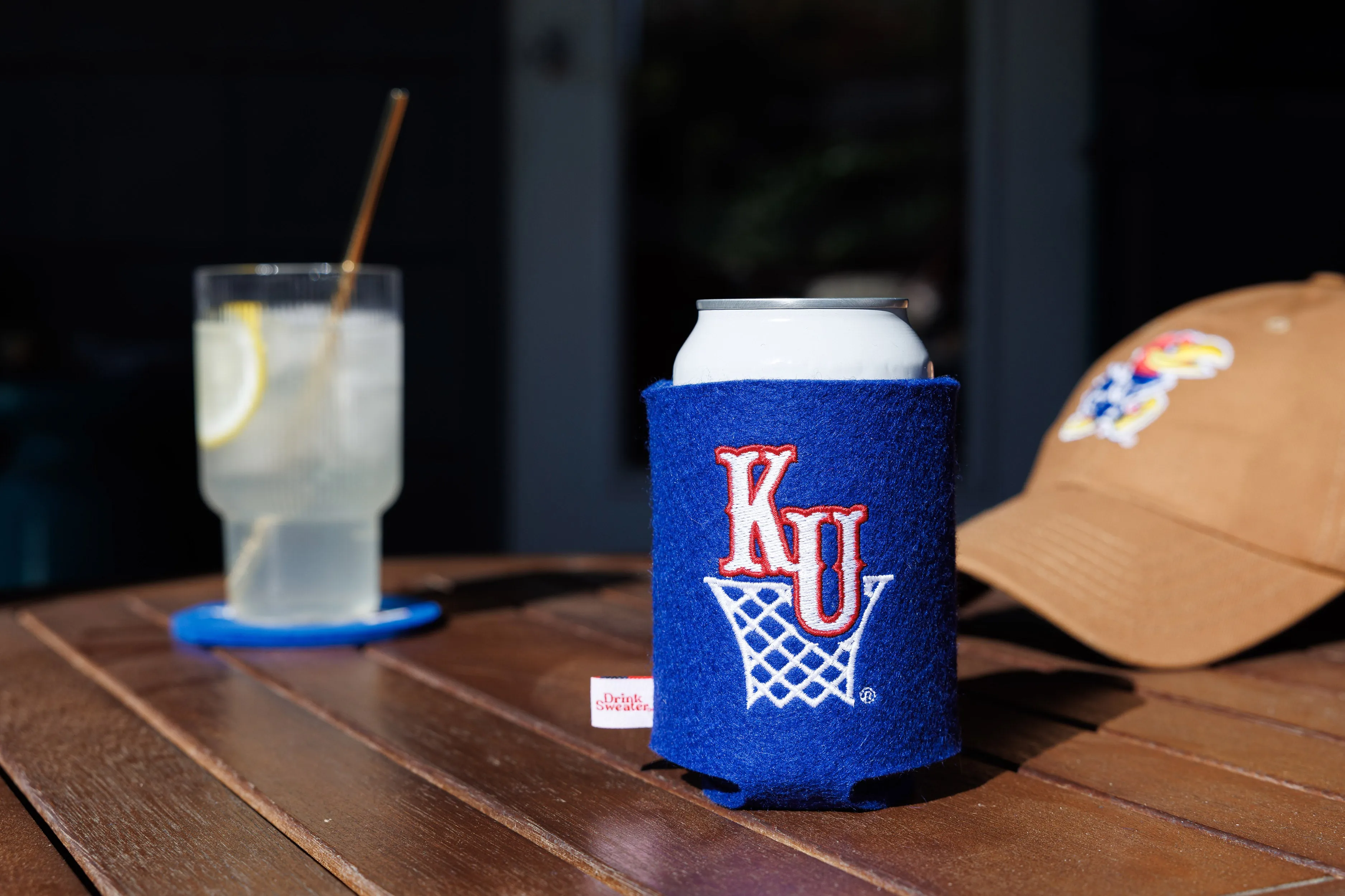 KU Basketball Circus Font Drink Sweater