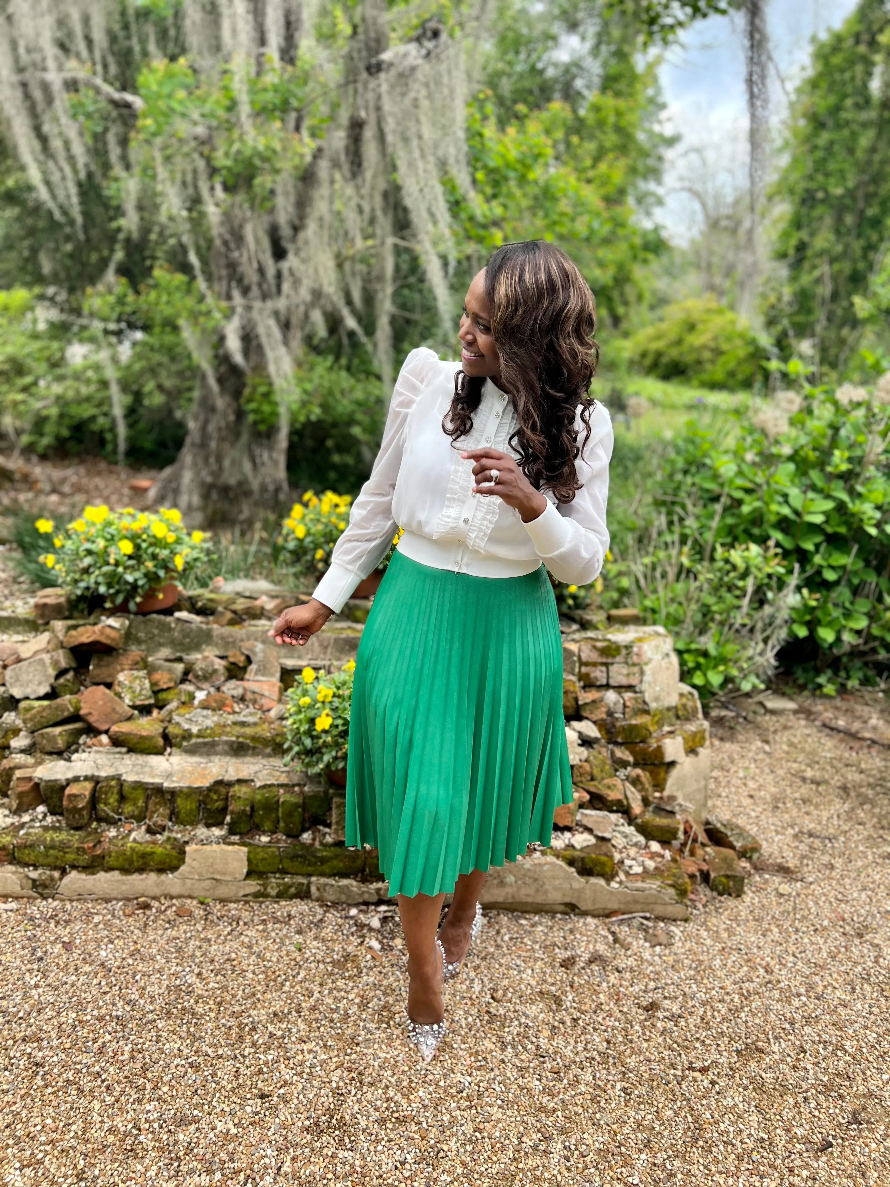 Leather Midi Skirt