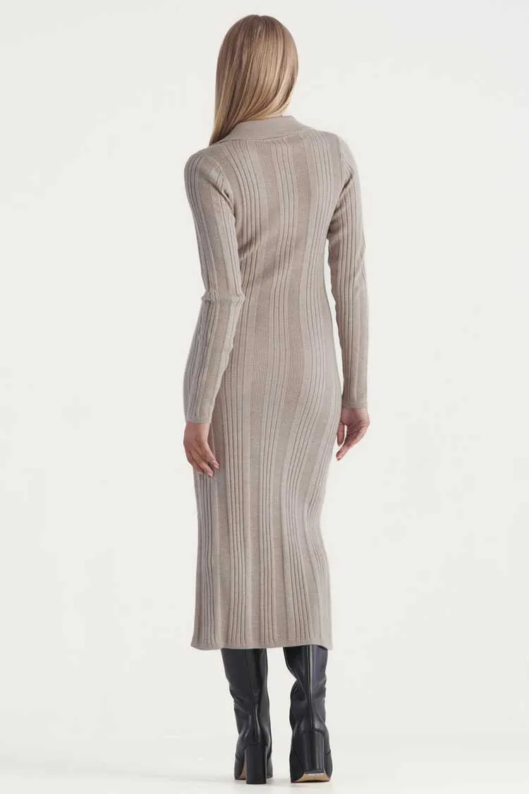 Leigh Knit Dress in Taupe | FINAL SALE