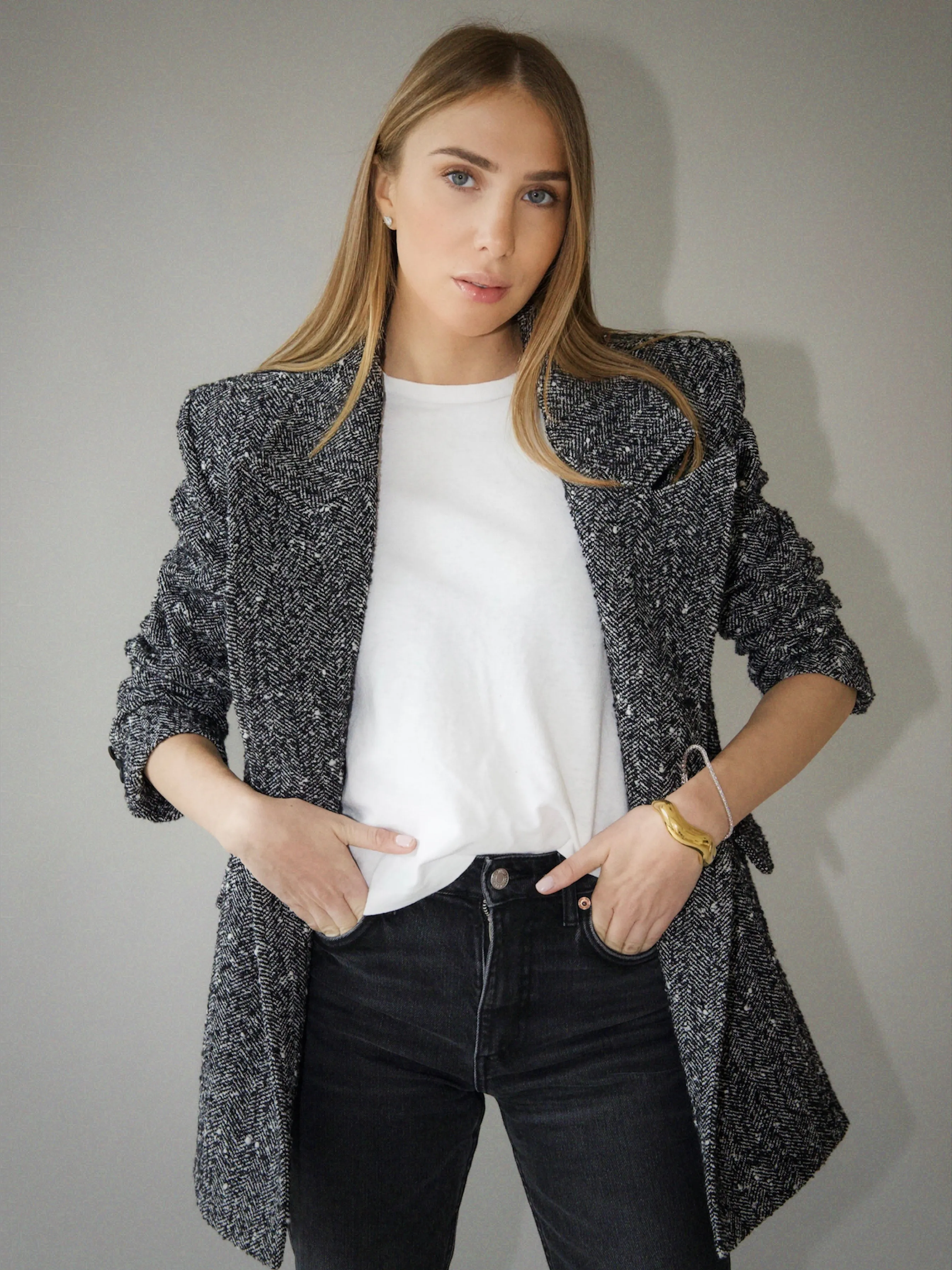 Linda Wool Tweed Blazer