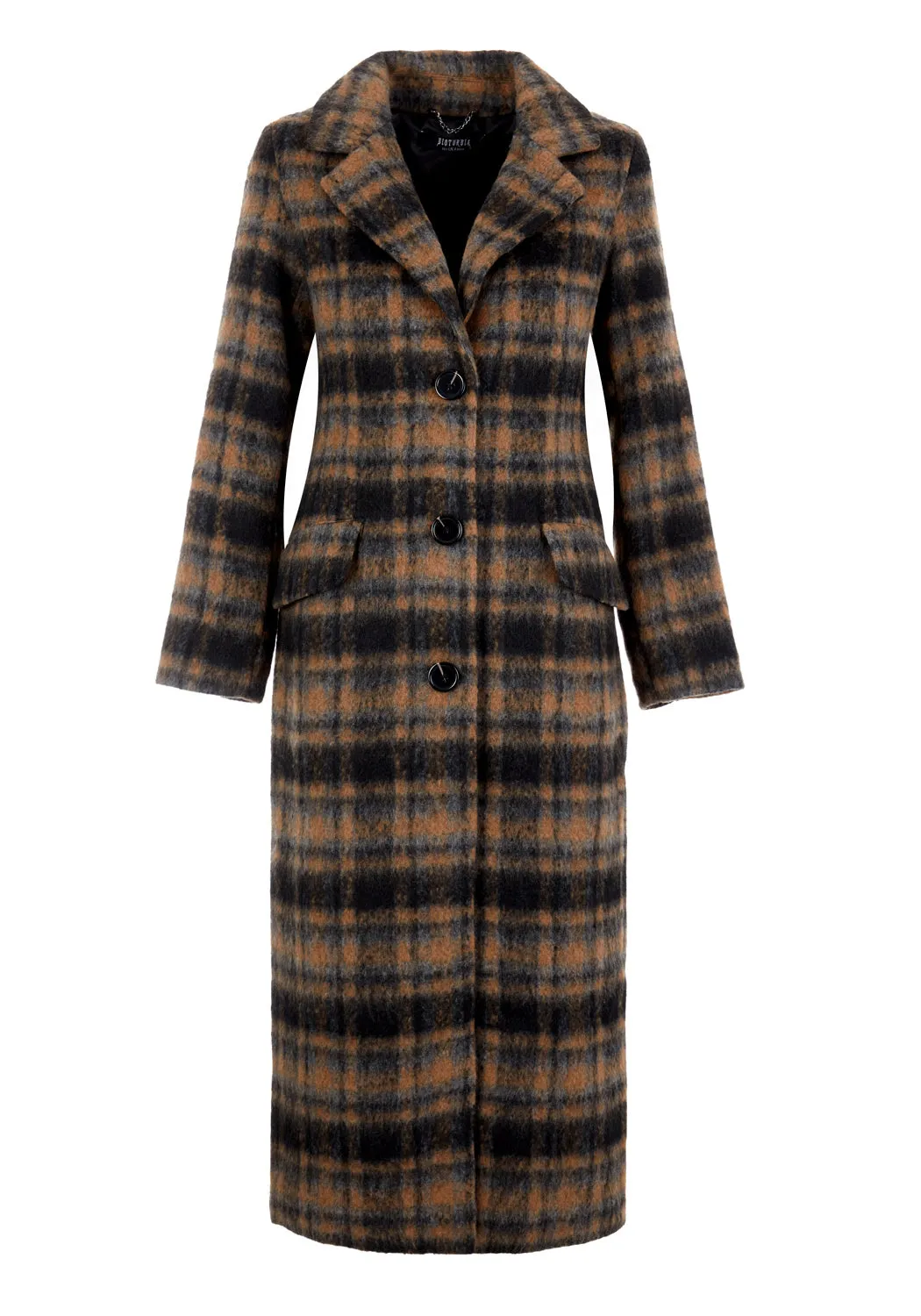 Lore Plaid Longline Coat